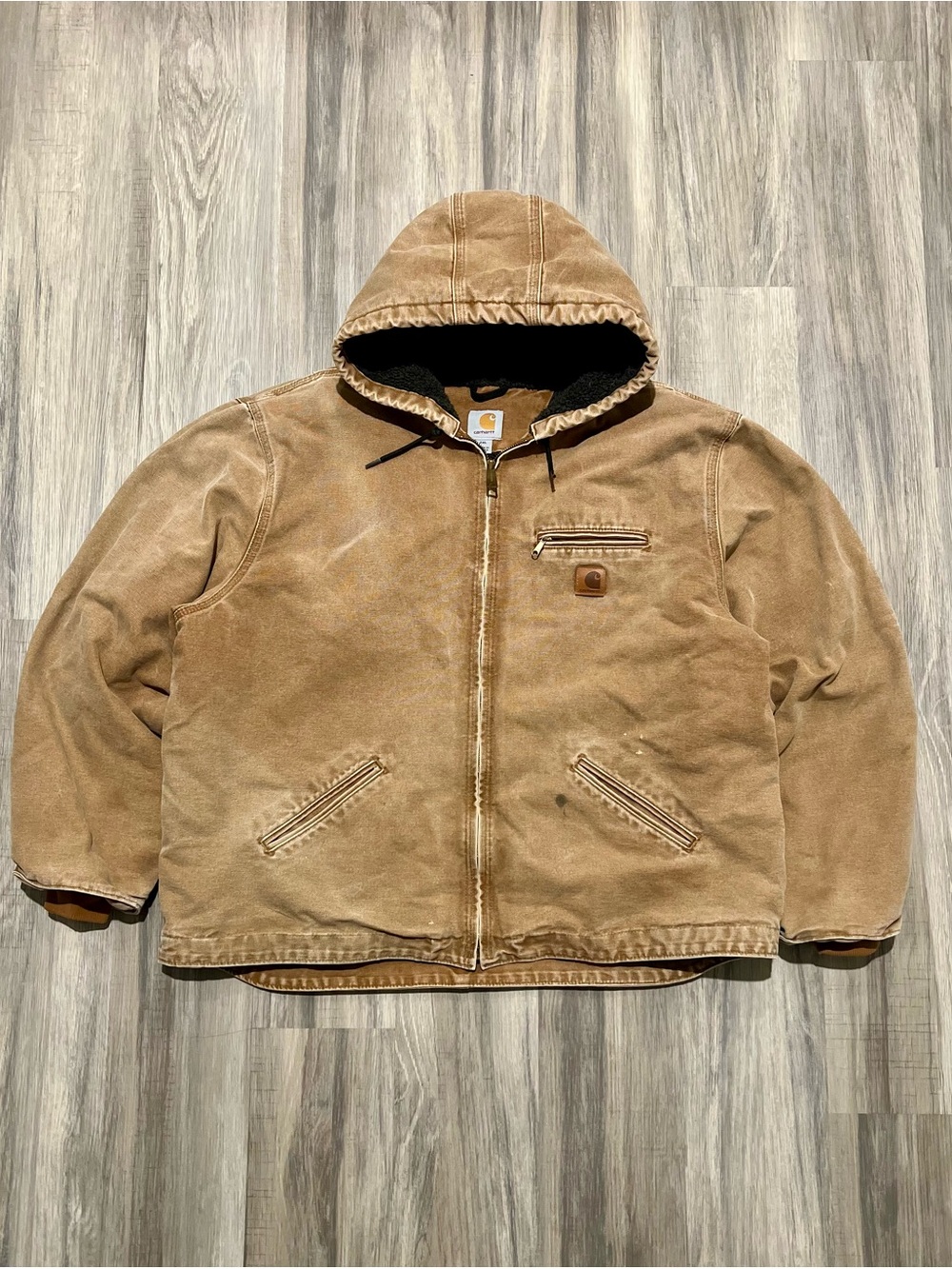 Carhartt Men's J141 211 Sandstone Sierra Sherpa-Lined Jacket 2XL Brown